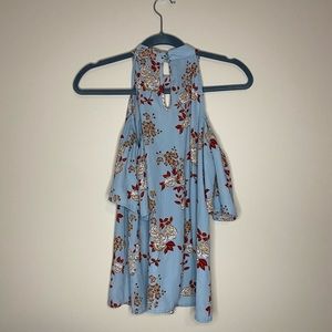 Pink rose cold shoulder